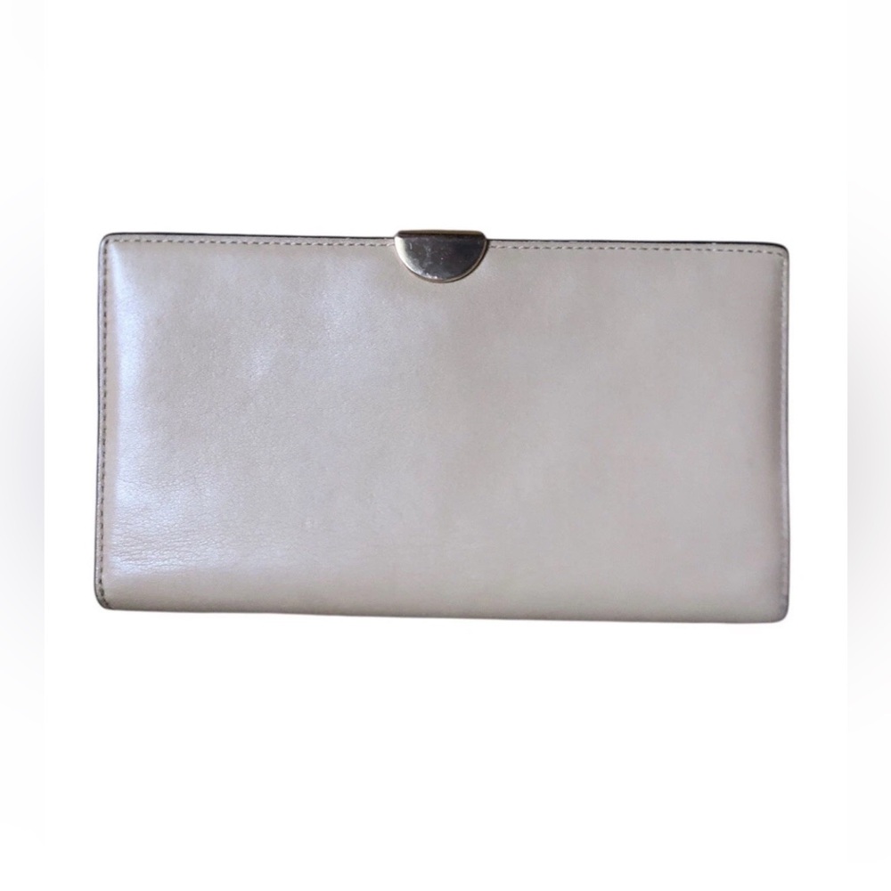 COACH Dreamer Slim Wallet in Taupe Smooth Leather Gold Hardware